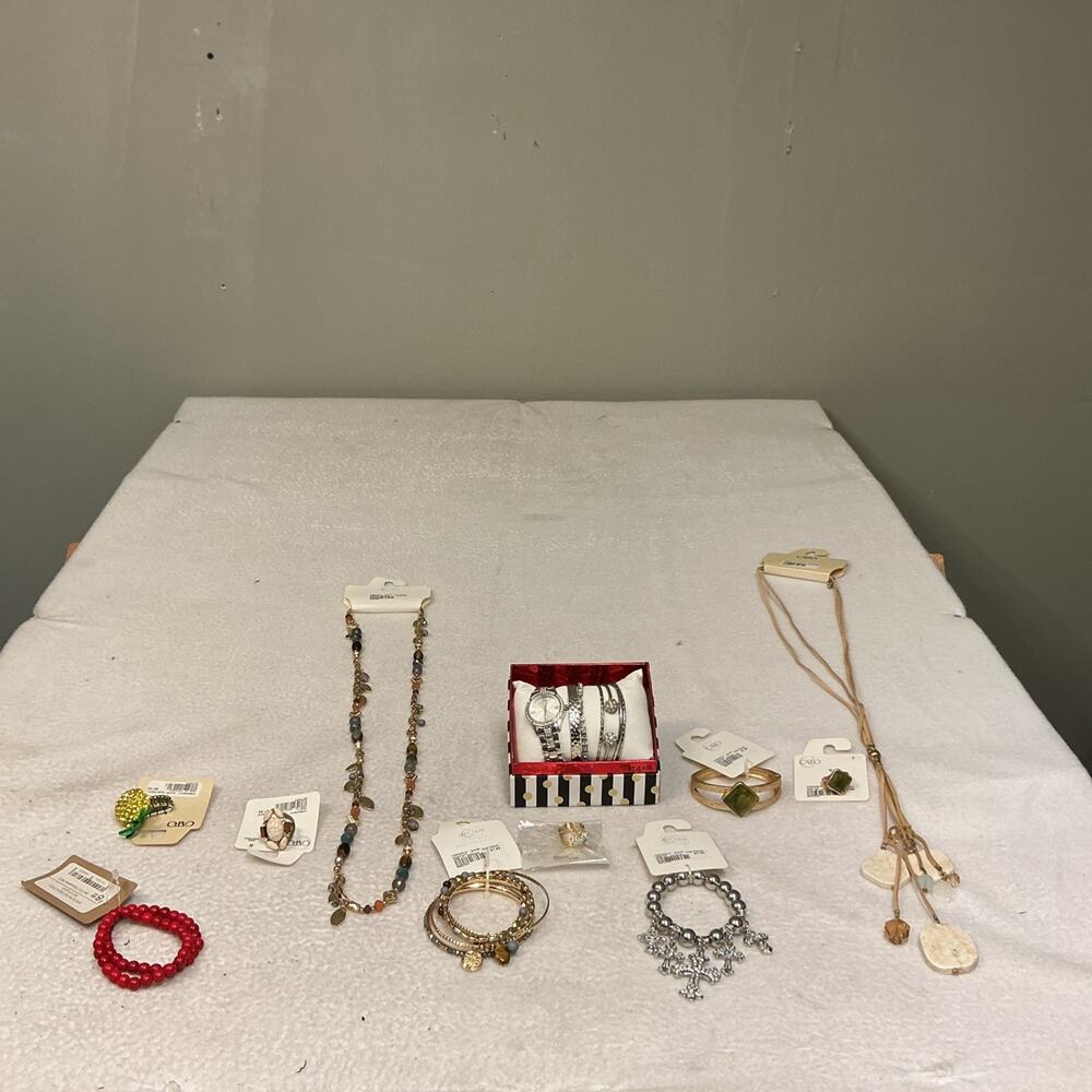 Cato Jewelry lot with Necklace, bracelet, watch and More Lot of 12, 3514